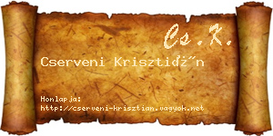 Cserveni Krisztián névjegykártya