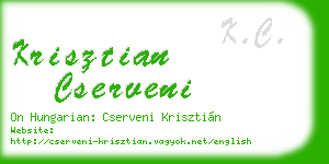 krisztian cserveni business card